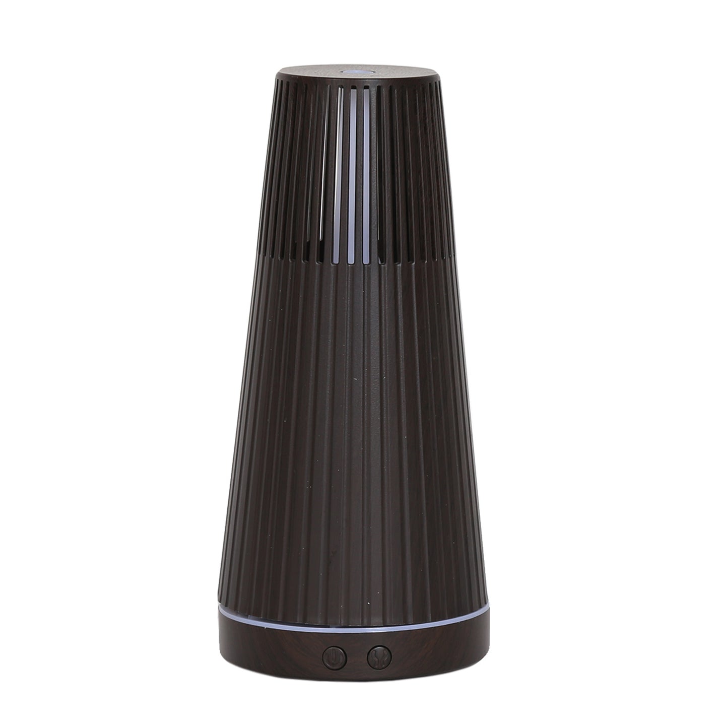 LED Ultrasonic Diffuser – Ridged Chimney Dark Wood (21cm)