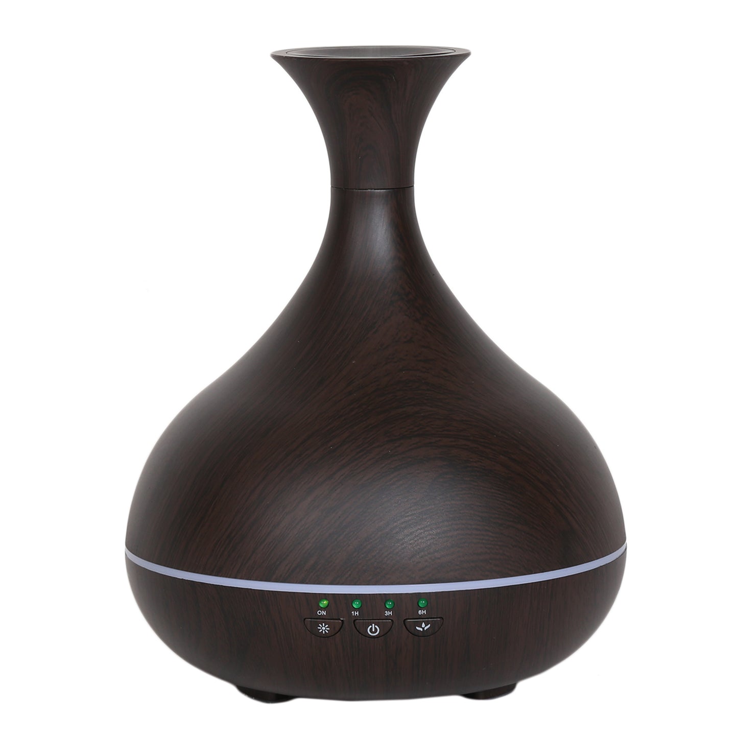 LED Ultrasonic Diffuser – Vase Dark Wood (22cm)