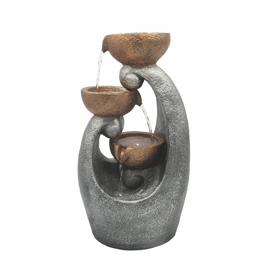 3-Tier Water Fountain with LED (47cm)