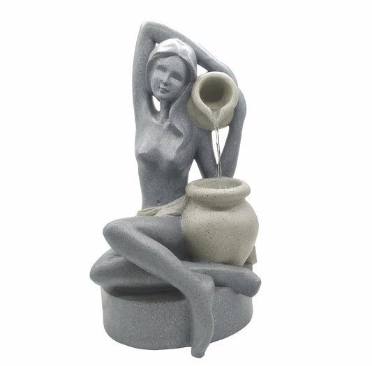 Lady Water Fountain with LED (60cm)